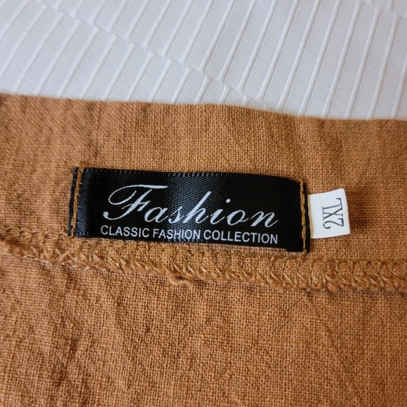 Fashion Classic Fashion Collection Linen Blend Lagenlook Minimalist Overalls - Picture 5 of 9